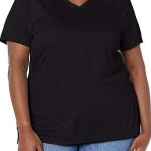 Women's Black JMS Active V-Neck Top